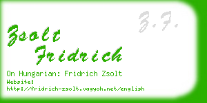 zsolt fridrich business card